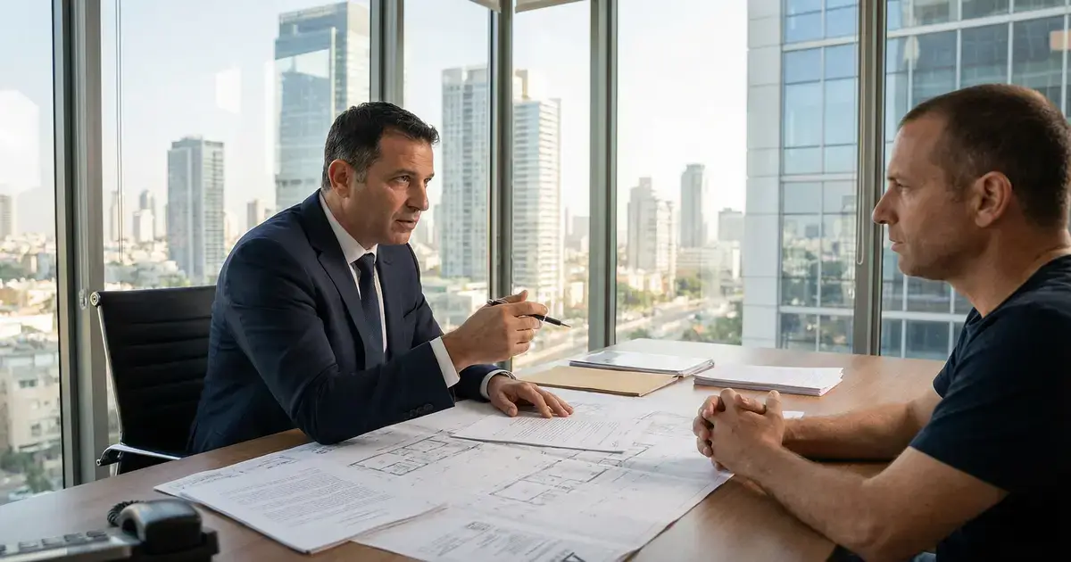 עורך דין התנגדות לבנייה בוחן תוכניות במשרד קולודני ושות'